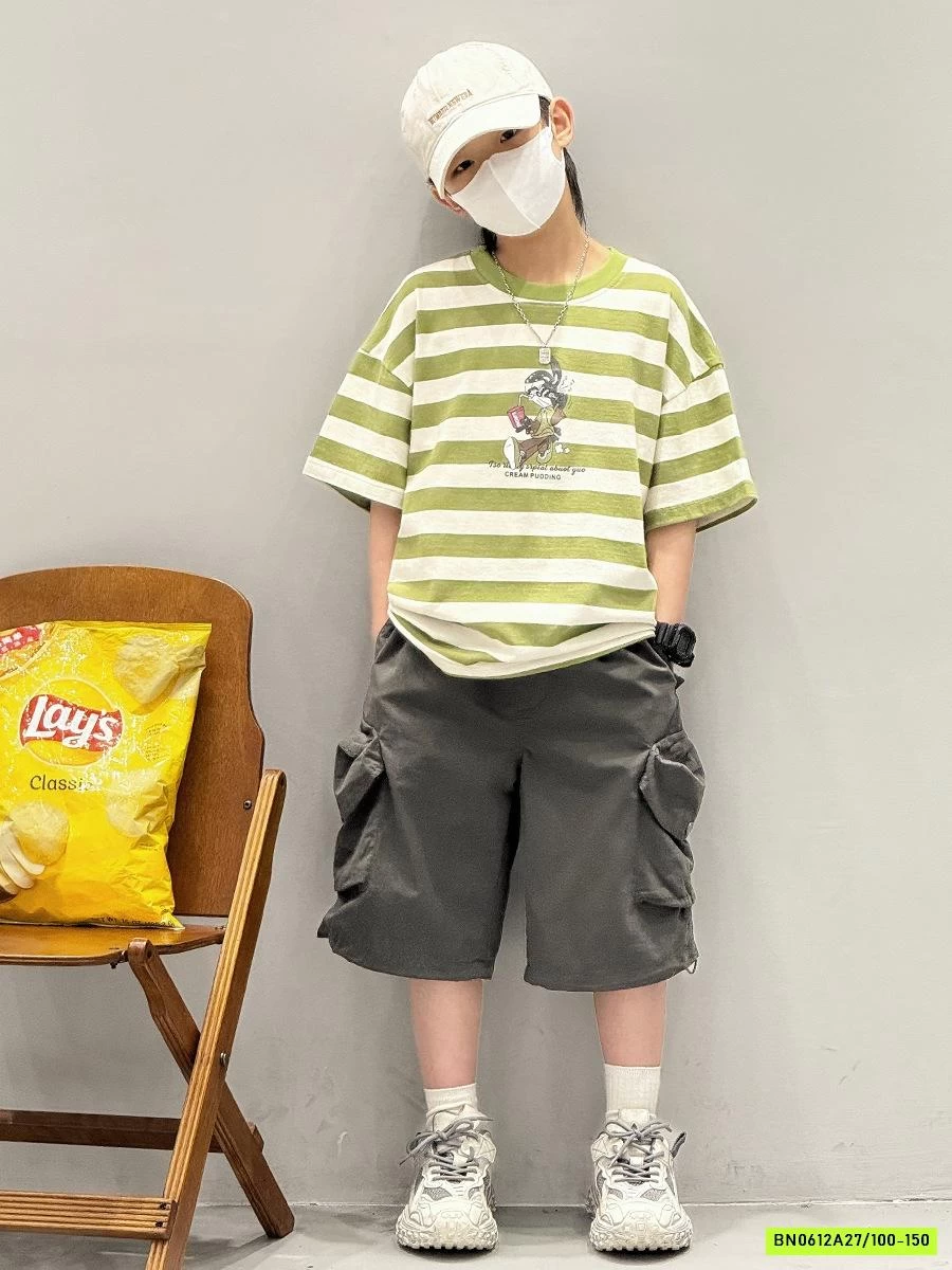 ÁO THUN KẺ XANH LÁ