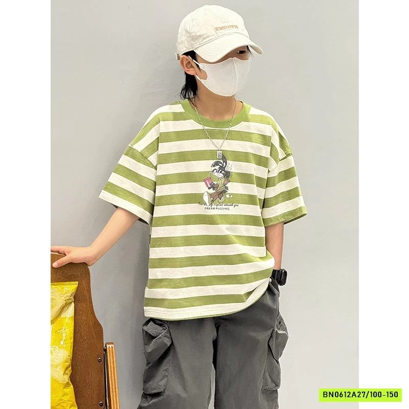 ÁO THUN KẺ XANH LÁ