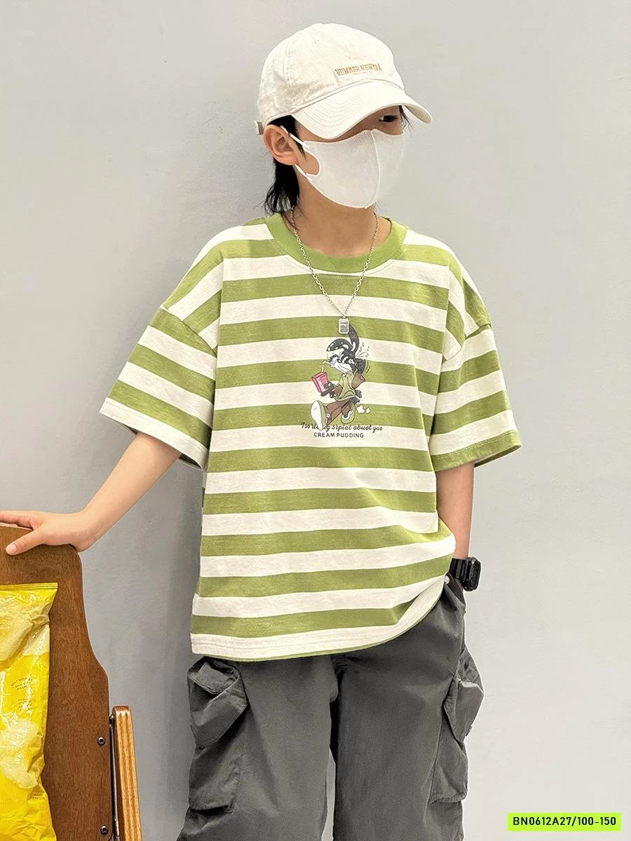 ÁO THUN KẺ XANH LÁ