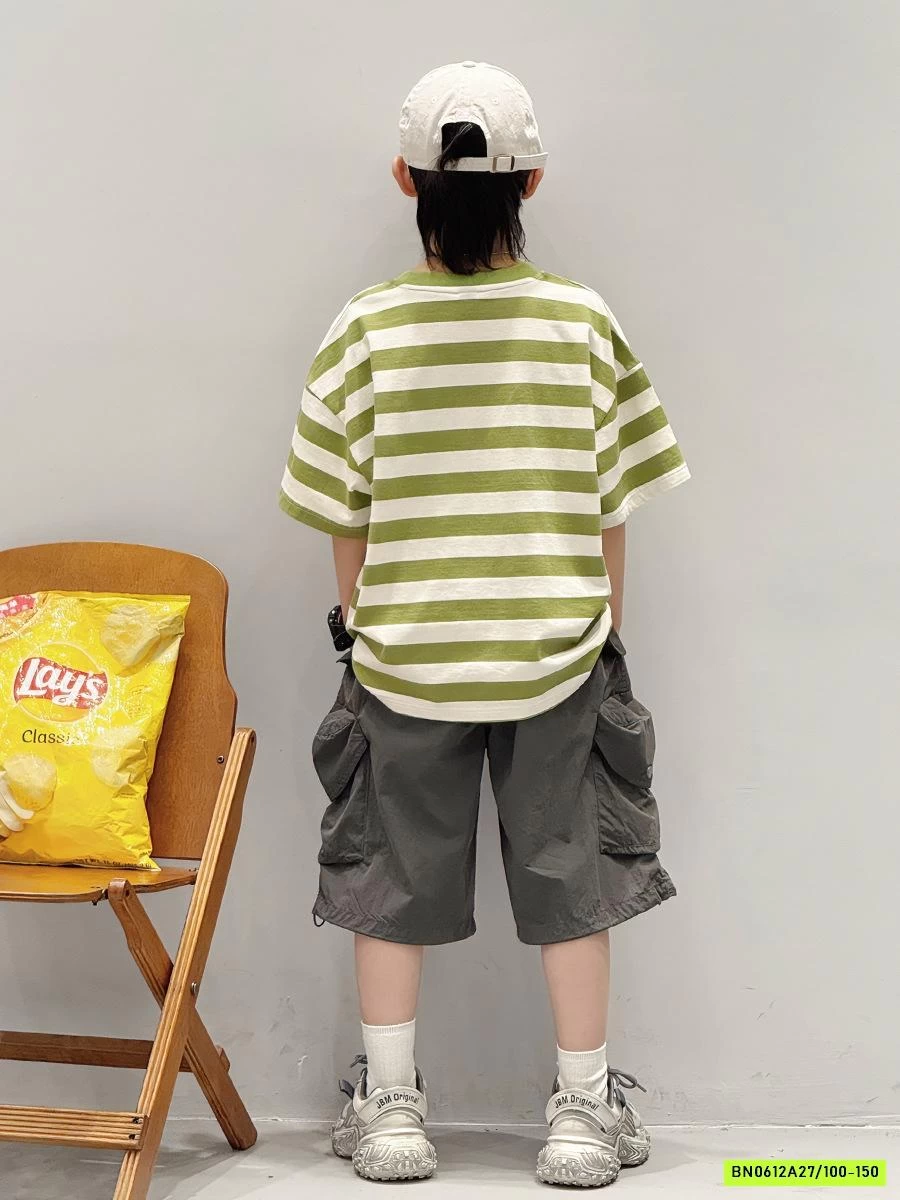 ÁO THUN KẺ XANH LÁ