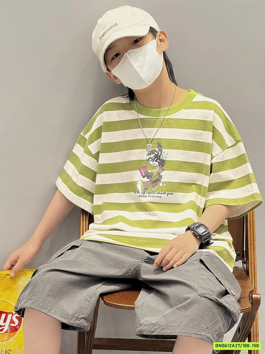 ÁO THUN KẺ XANH LÁ