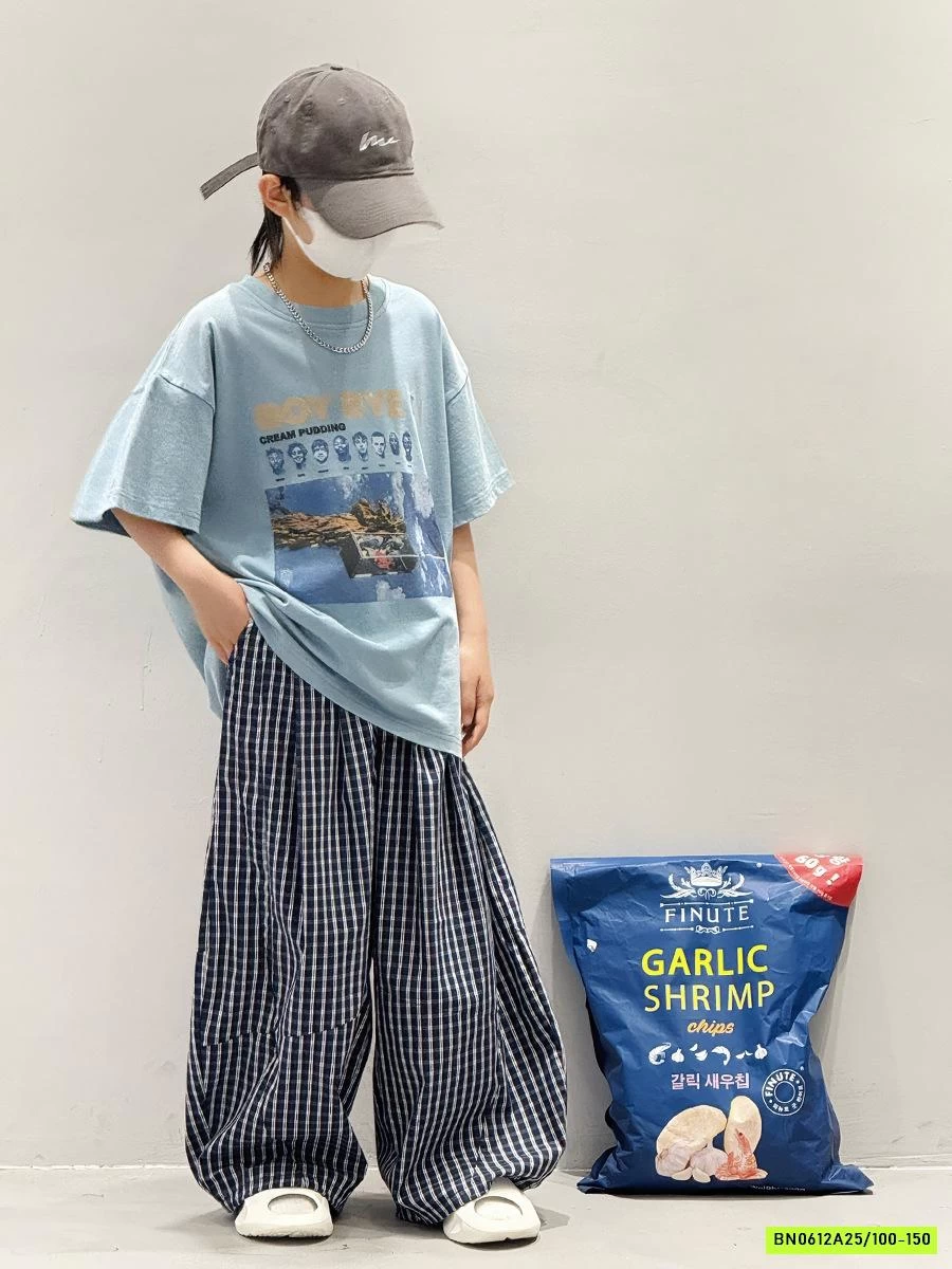 ÁO THUN XANH IN HÌNH