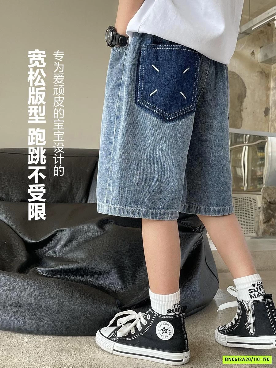 SHORT JEANS PHỐI MÀU TÚI SAU