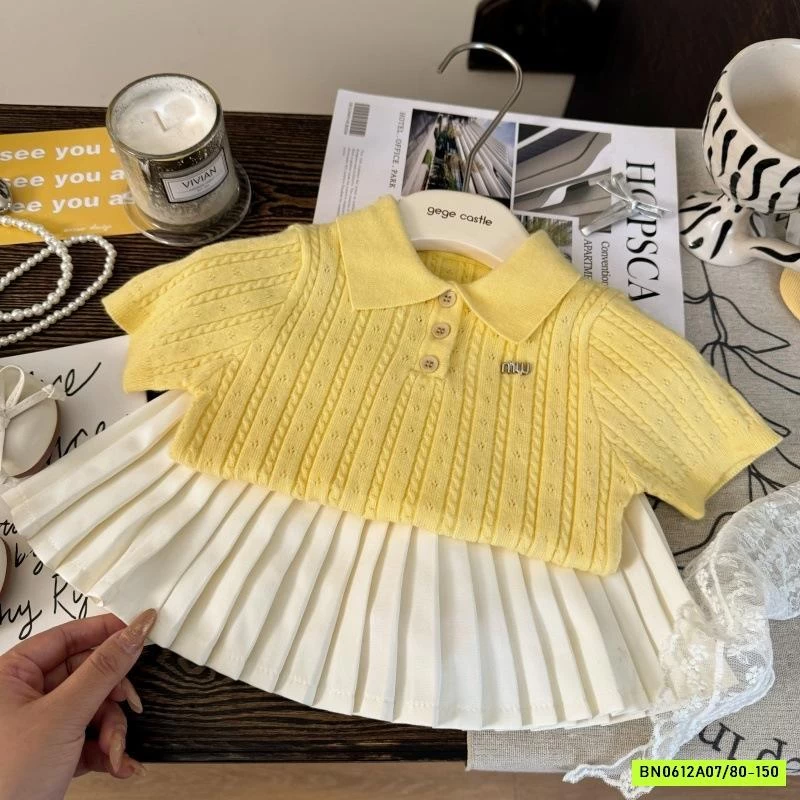 POLO MONTOGHI VÀNG MIX CV TRẮNG