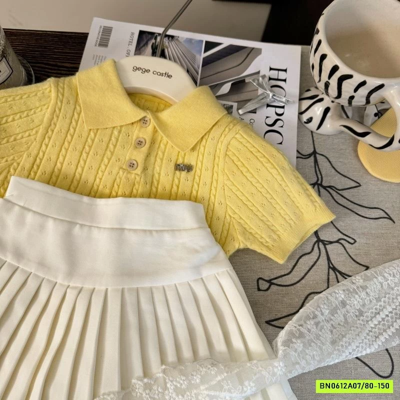 POLO MONTOGHI VÀNG MIX CV TRẮNG