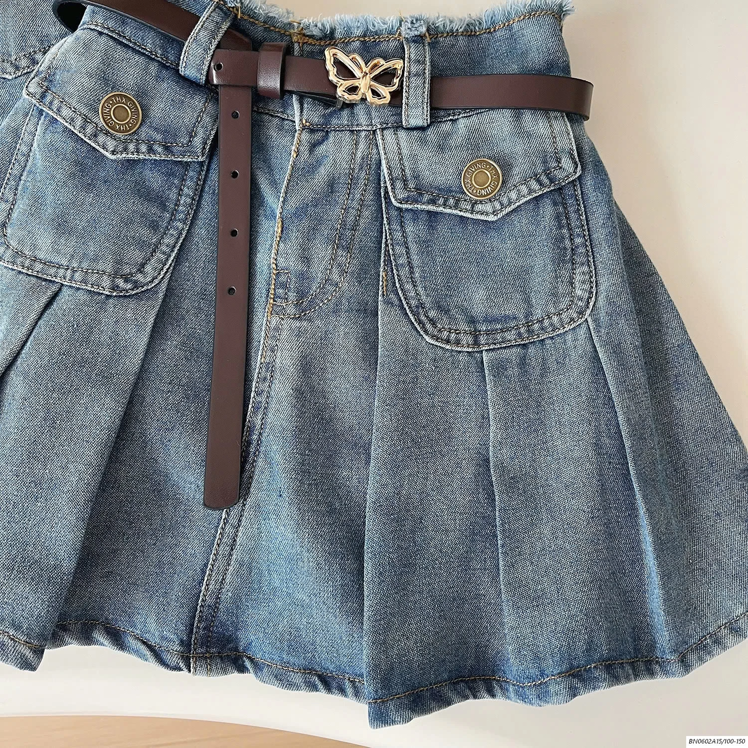 SÉT ĐẦM JEANS 2 CHI TIẾT TUA RUA