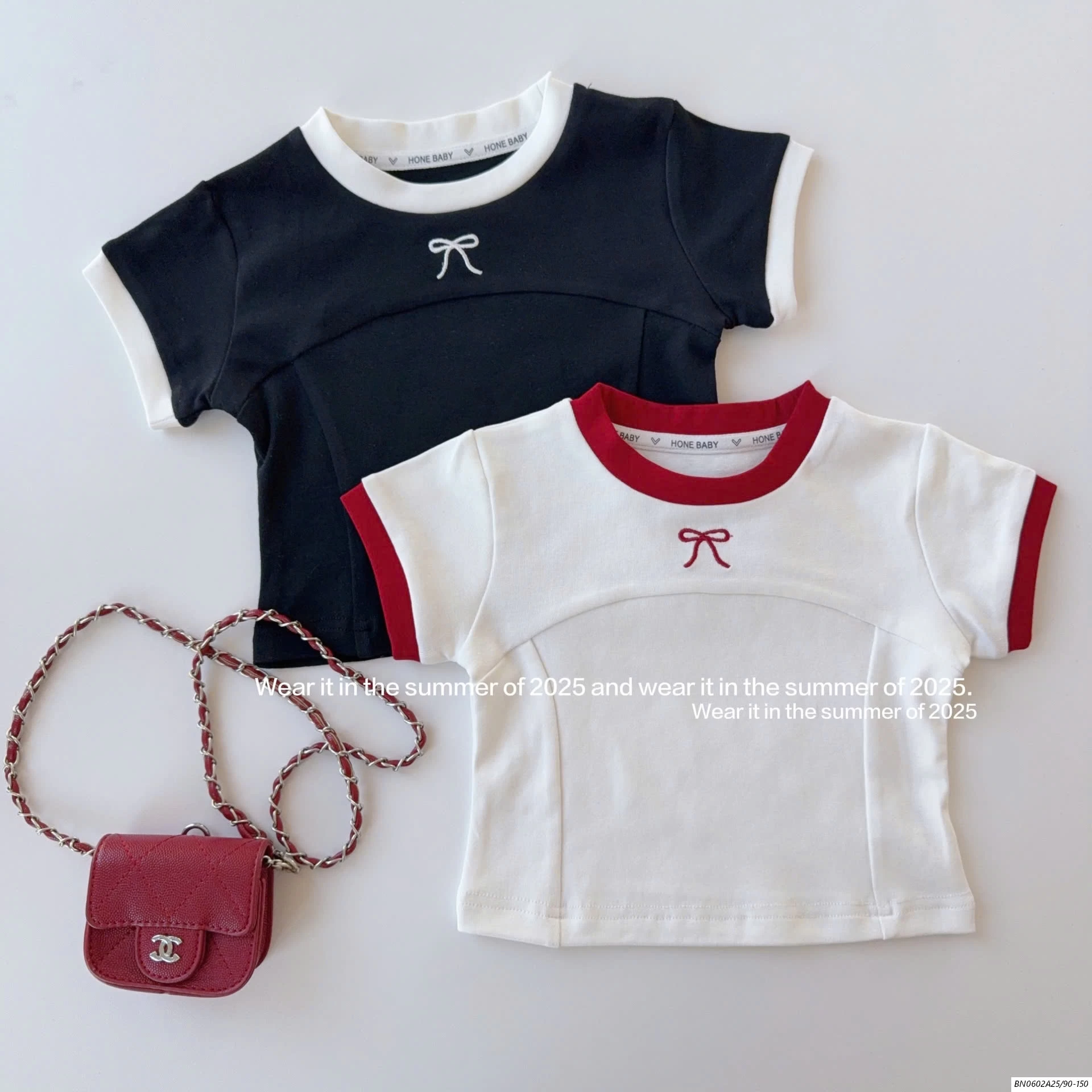 CROPTOP THÊU NƠ T&QKIDS