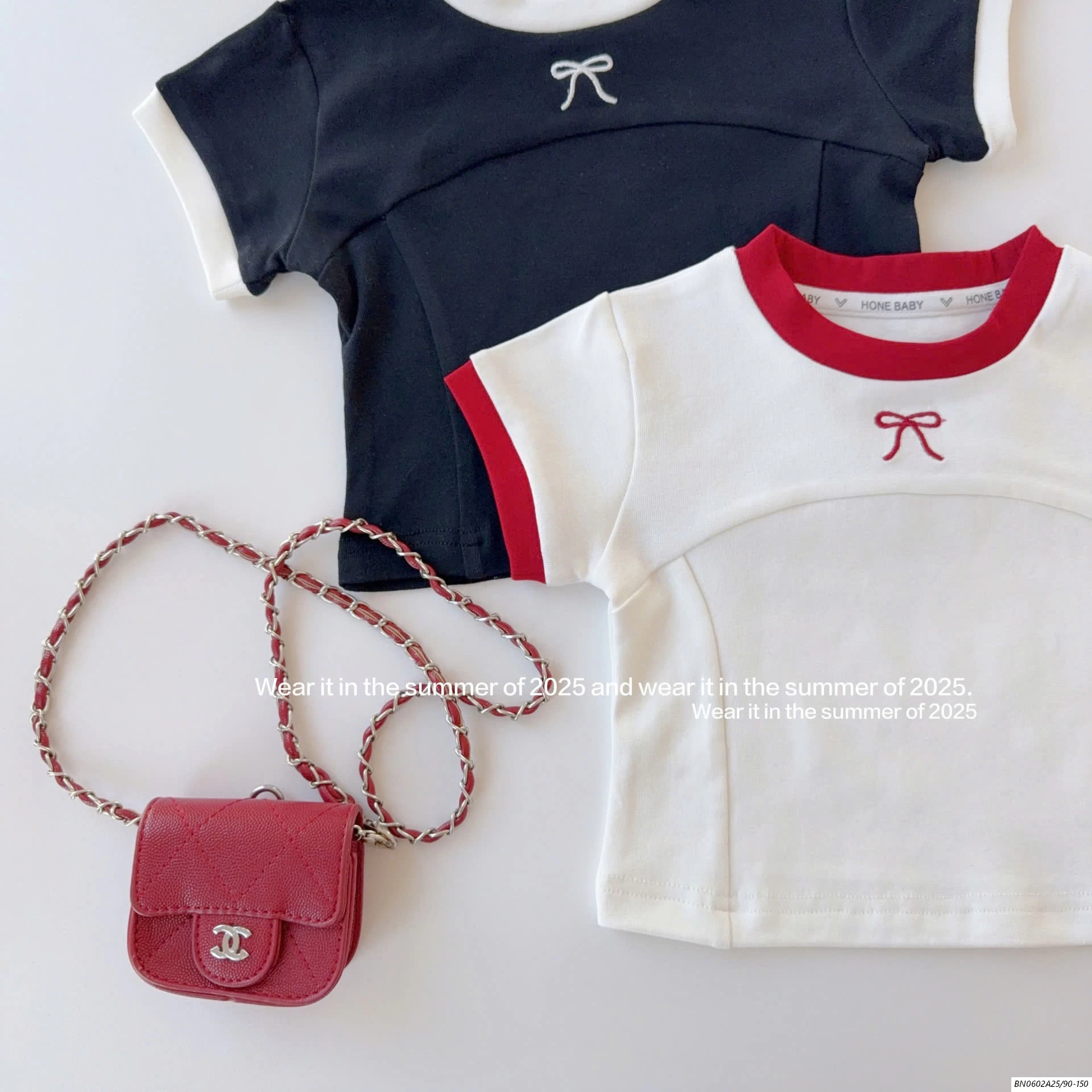 CROPTOP THÊU NƠ T&QKIDS