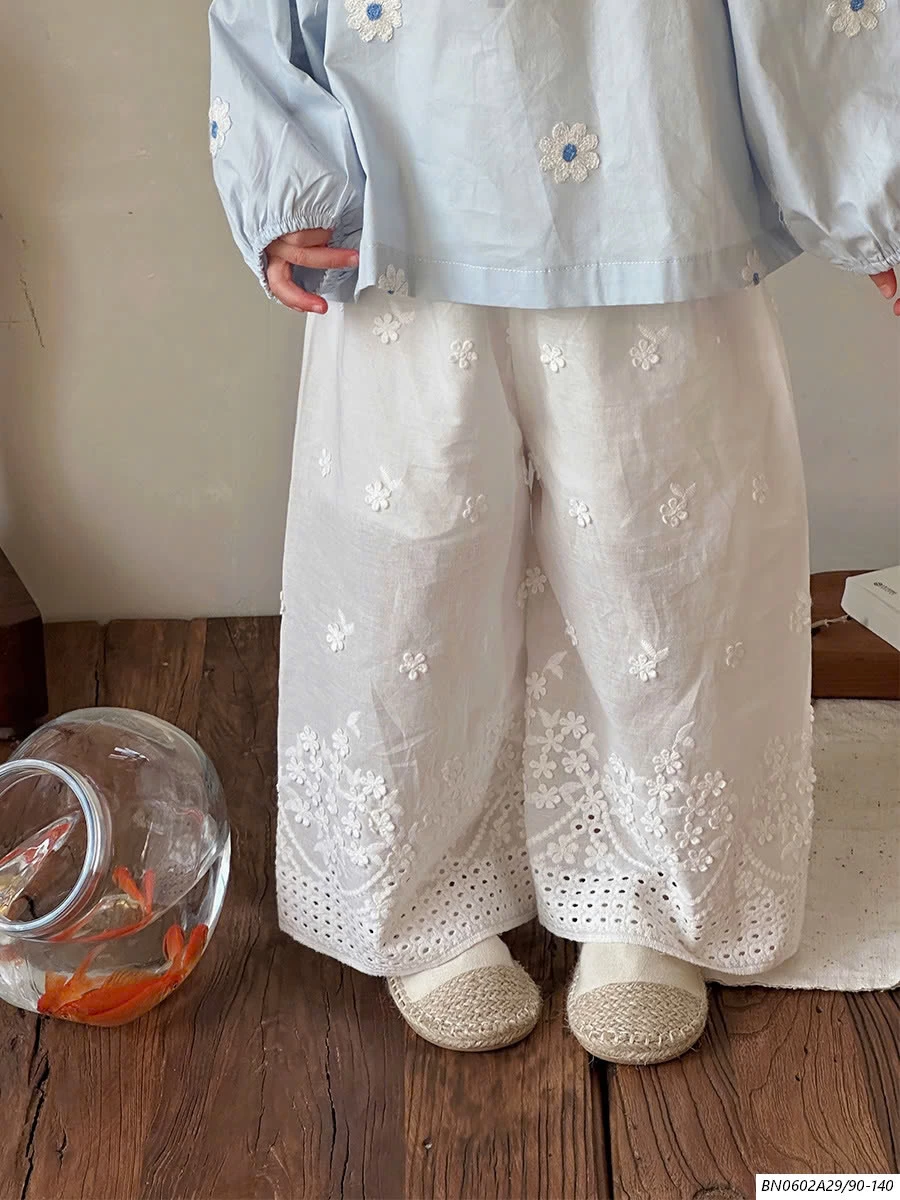 SƠ MI XANH MIX QUẦN SUÔNG TRẮNG