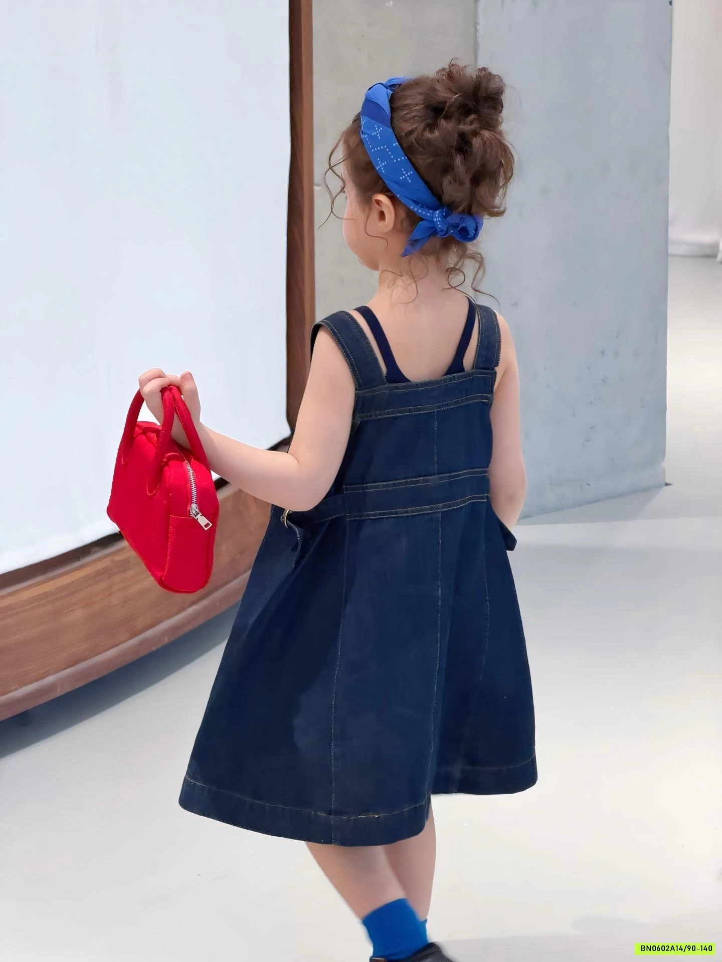 ĐẦM YẾM DENIM 2 DÂY