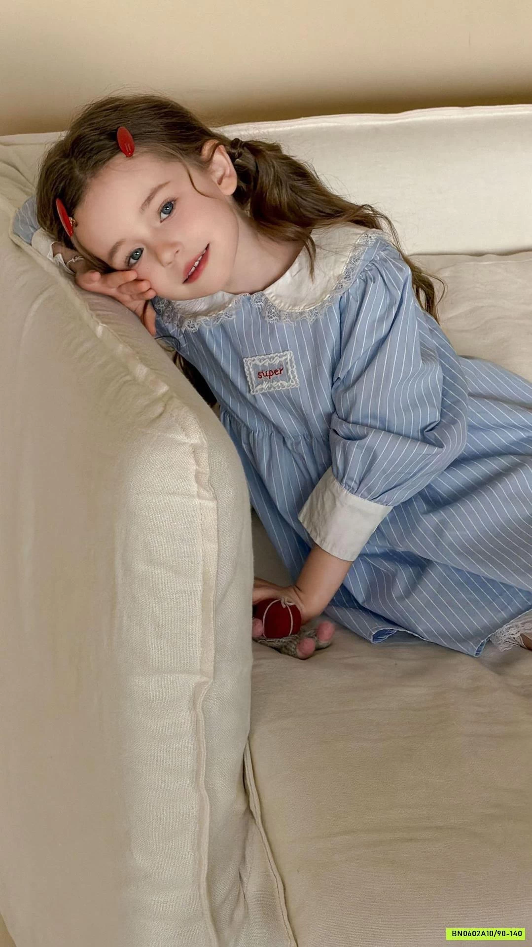 ĐẦM SƠ MI CỔ SEN PHỐI REN