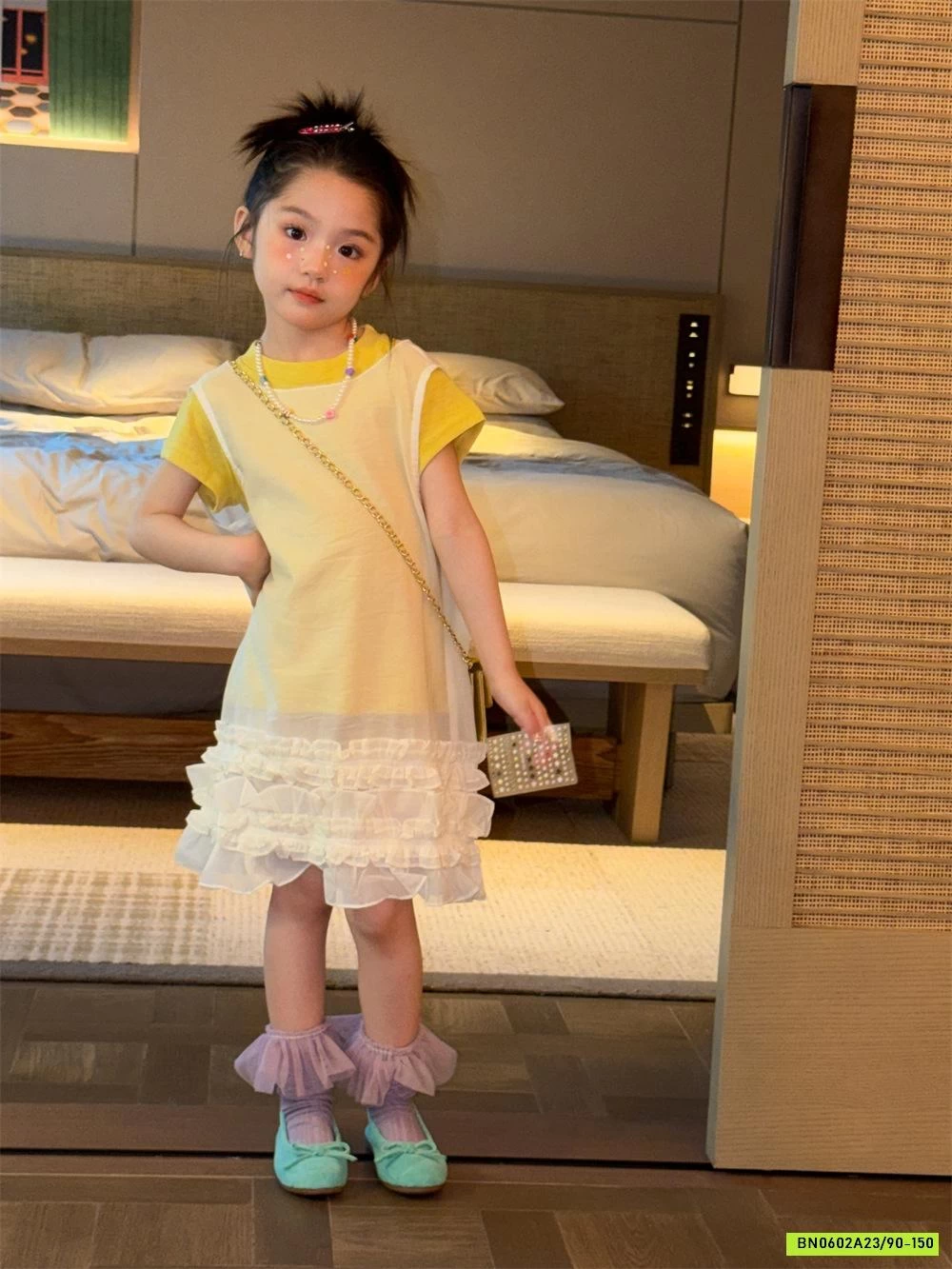 SÉT ÁO THUN MIX ĐẦM REN