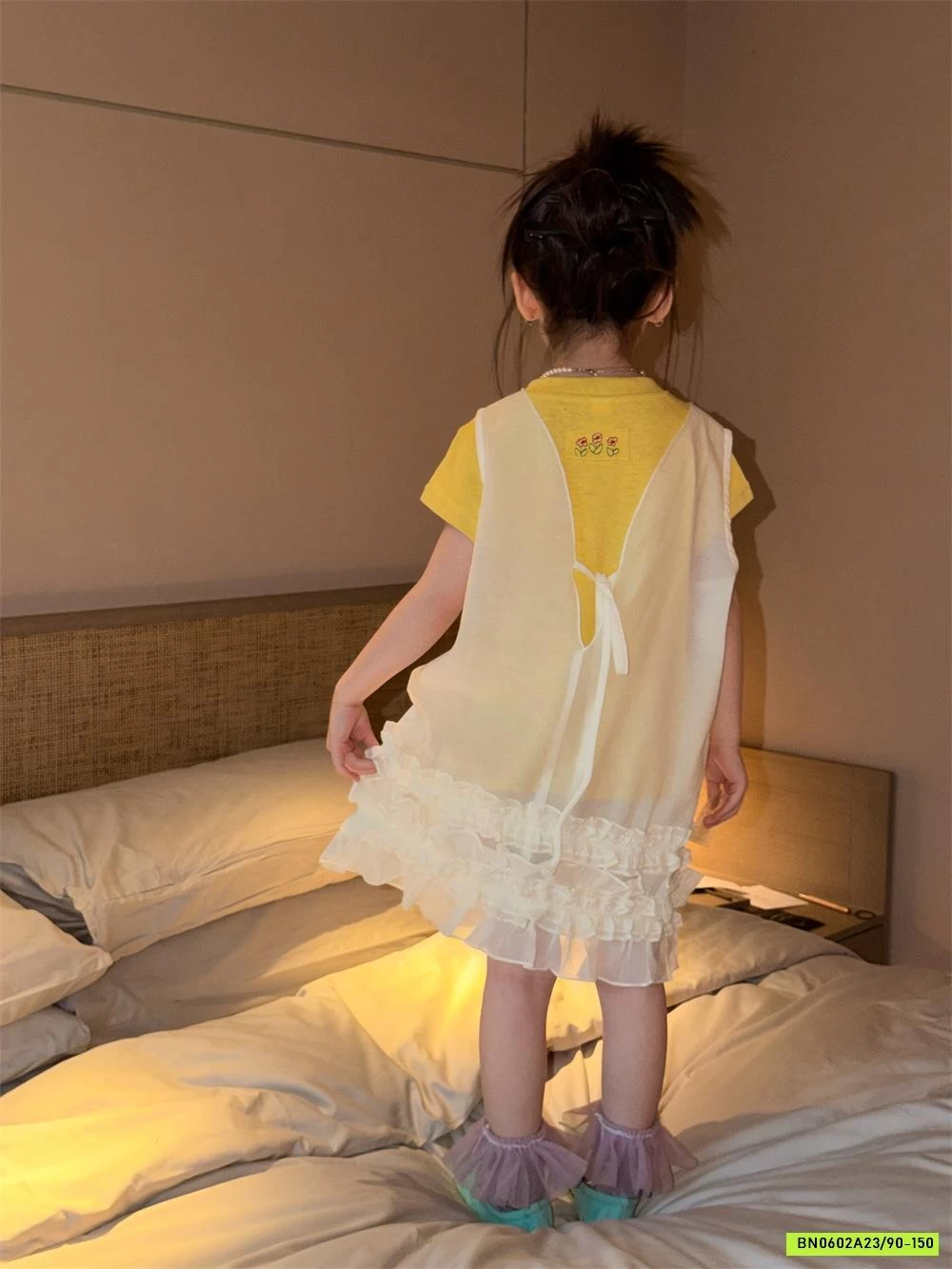 SÉT ÁO THUN MIX ĐẦM REN