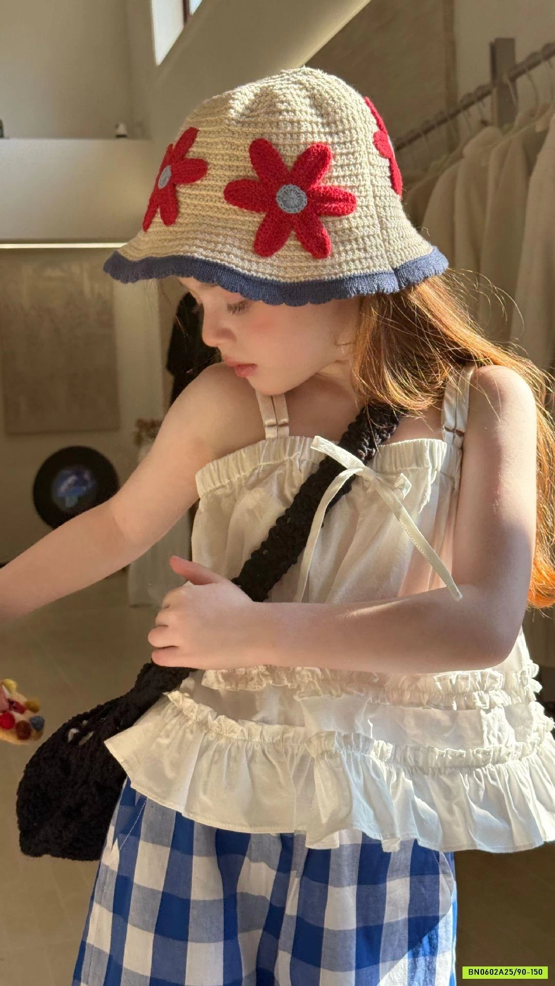 SÉT ÁO 2 DÂY MIX QUẦN CARO XANH