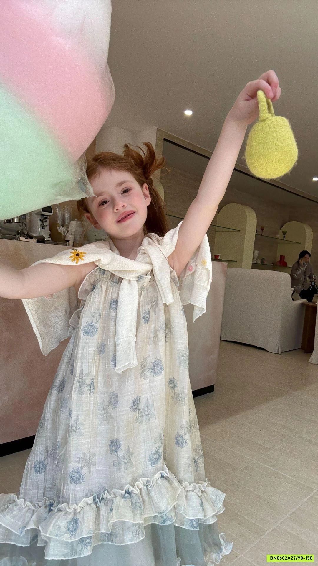 ĐẦM VOAN HOA 2 DÂY BỒNG BỀNH