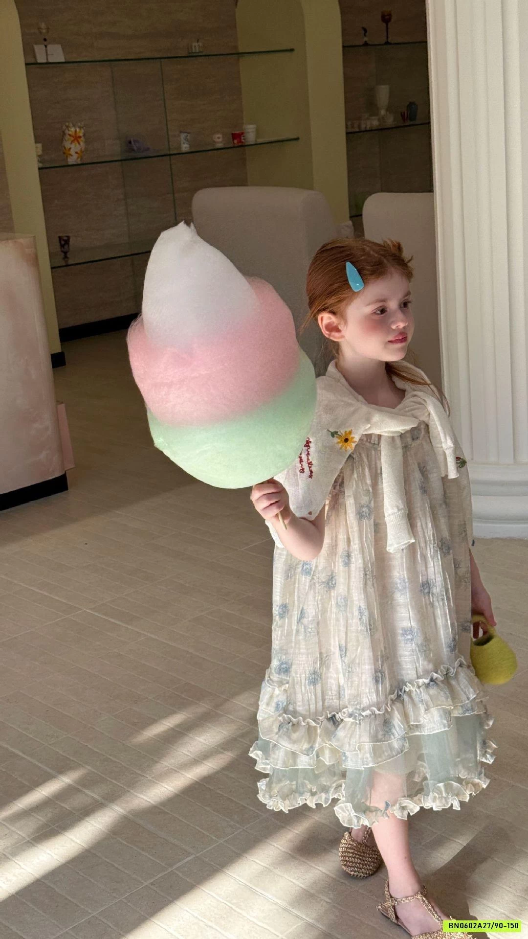 ĐẦM VOAN HOA 2 DÂY BỒNG BỀNH