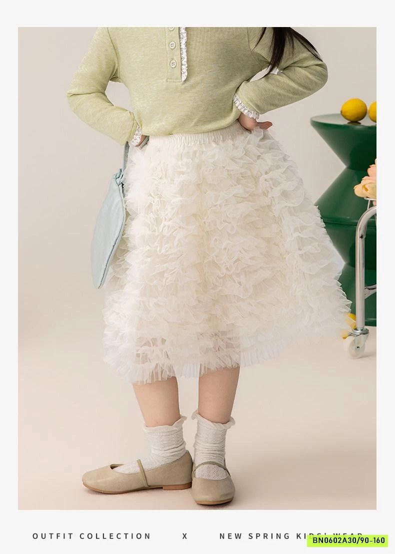 CHÂN VÁY VOAN TRƠN MÀU