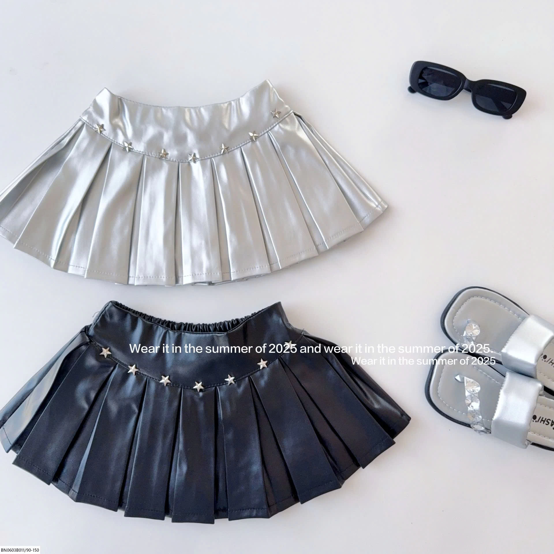 CHÂN VÁY XẾP LÝ DA  T&Q