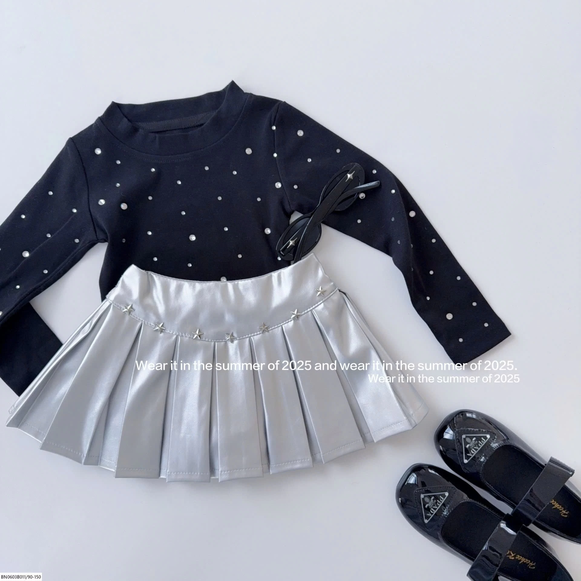 CHÂN VÁY XẾP LÝ DA  T&Q