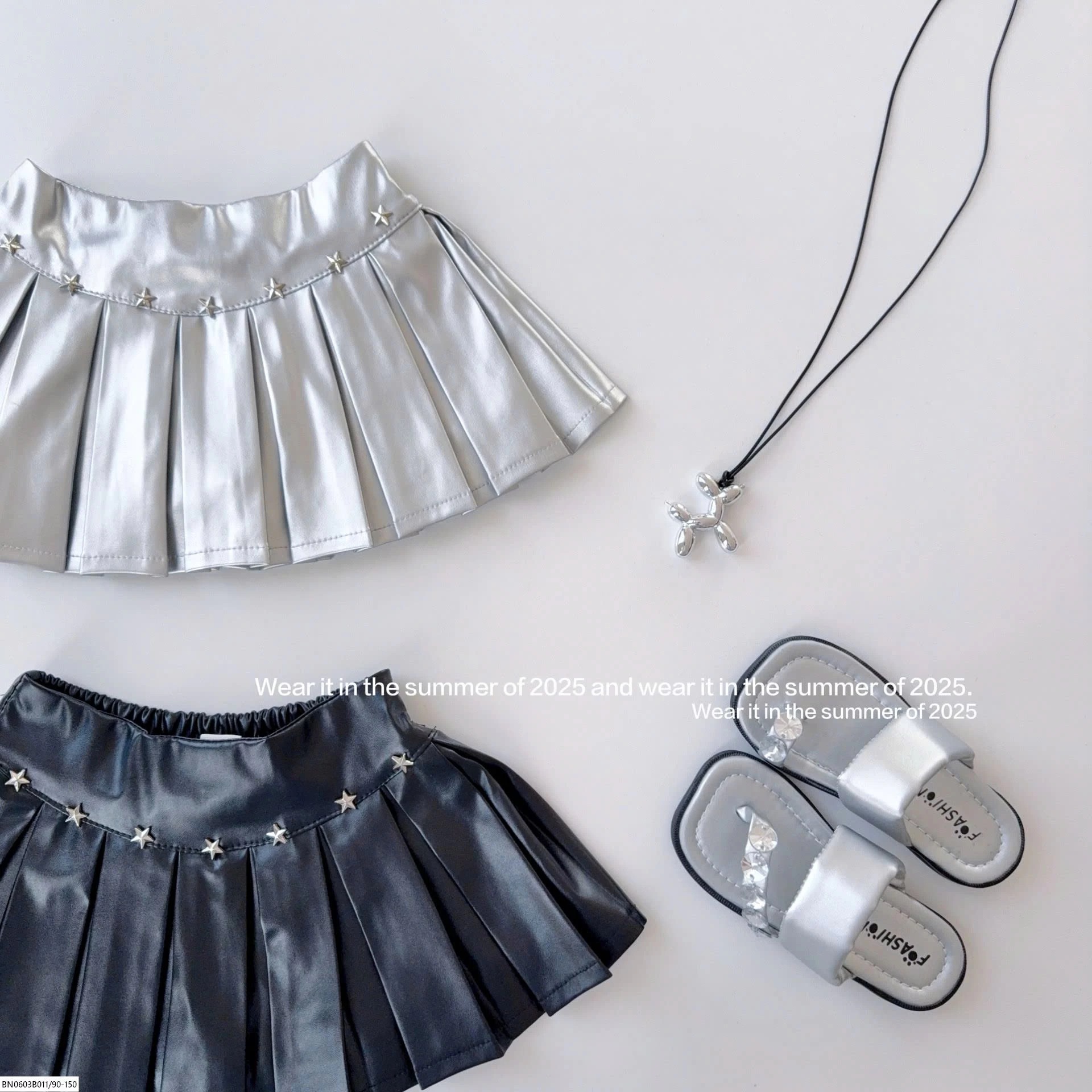 CHÂN VÁY XẾP LÝ DA  T&Q