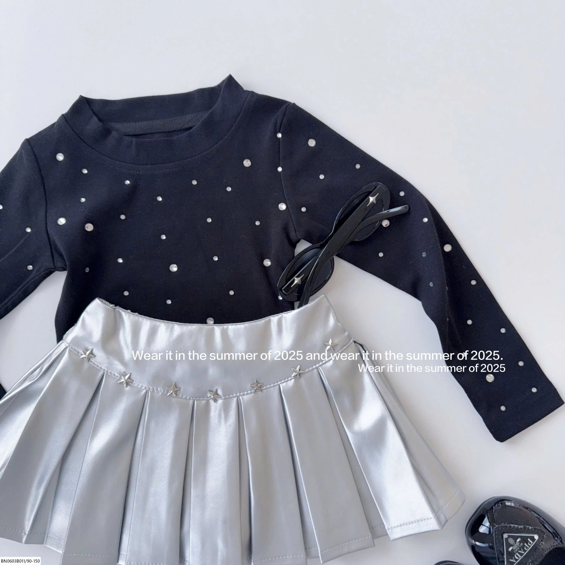 CHÂN VÁY XẾP LÝ DA  T&Q