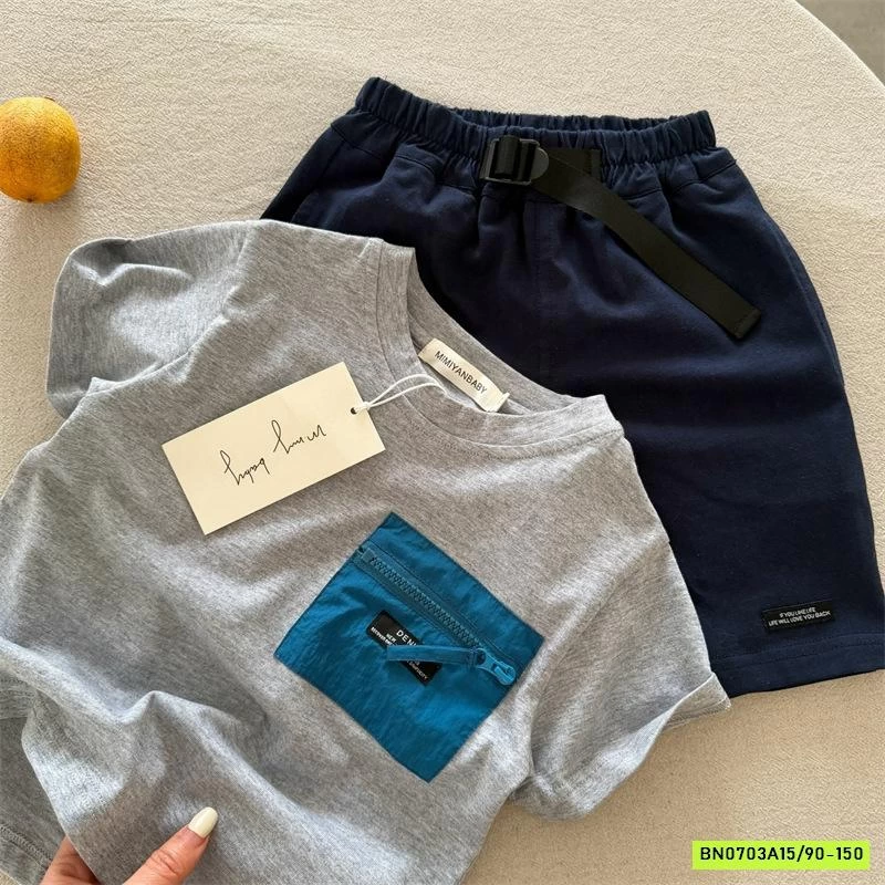 ÁO THUN TÚI NGỰC PHỐI MÀU 26226 MMY