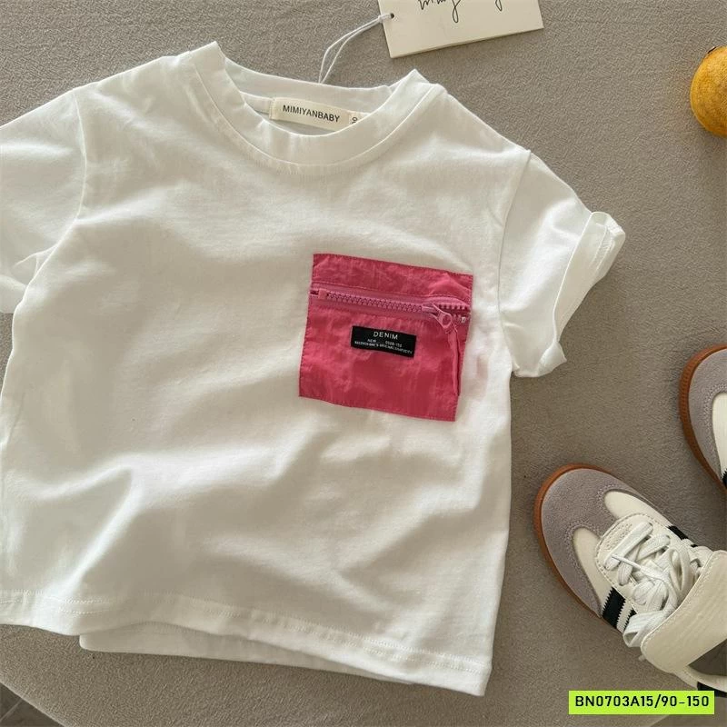 ÁO THUN TÚI NGỰC PHỐI MÀU 26226 MMY