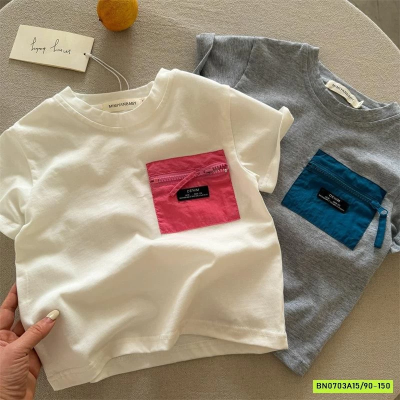 ÁO THUN TÚI NGỰC PHỐI MÀU 26226 MMY