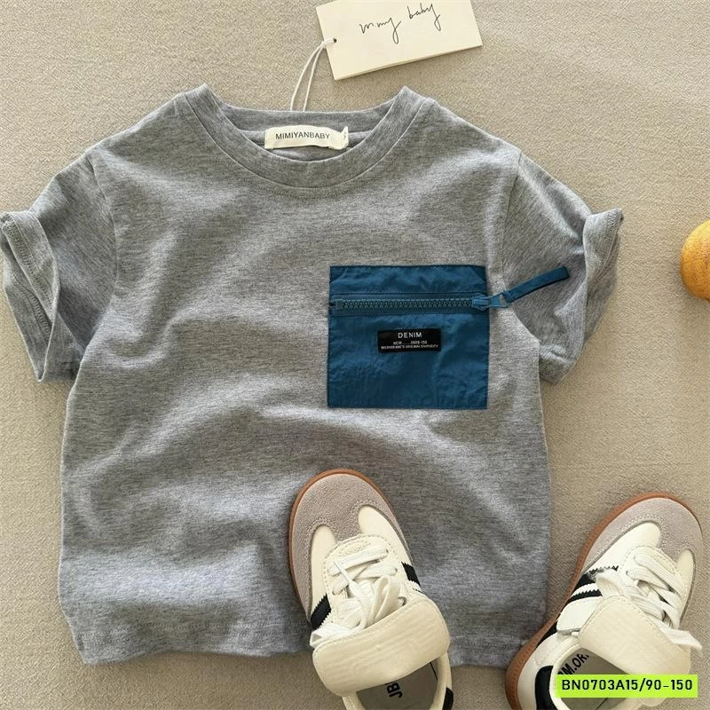 ÁO THUN TÚI NGỰC PHỐI MÀU 26226 MMY