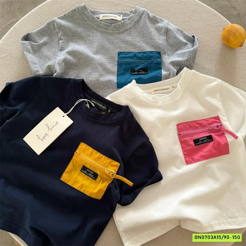 ÁO THUN TÚI NGỰC PHỐI MÀU 26226 MMY