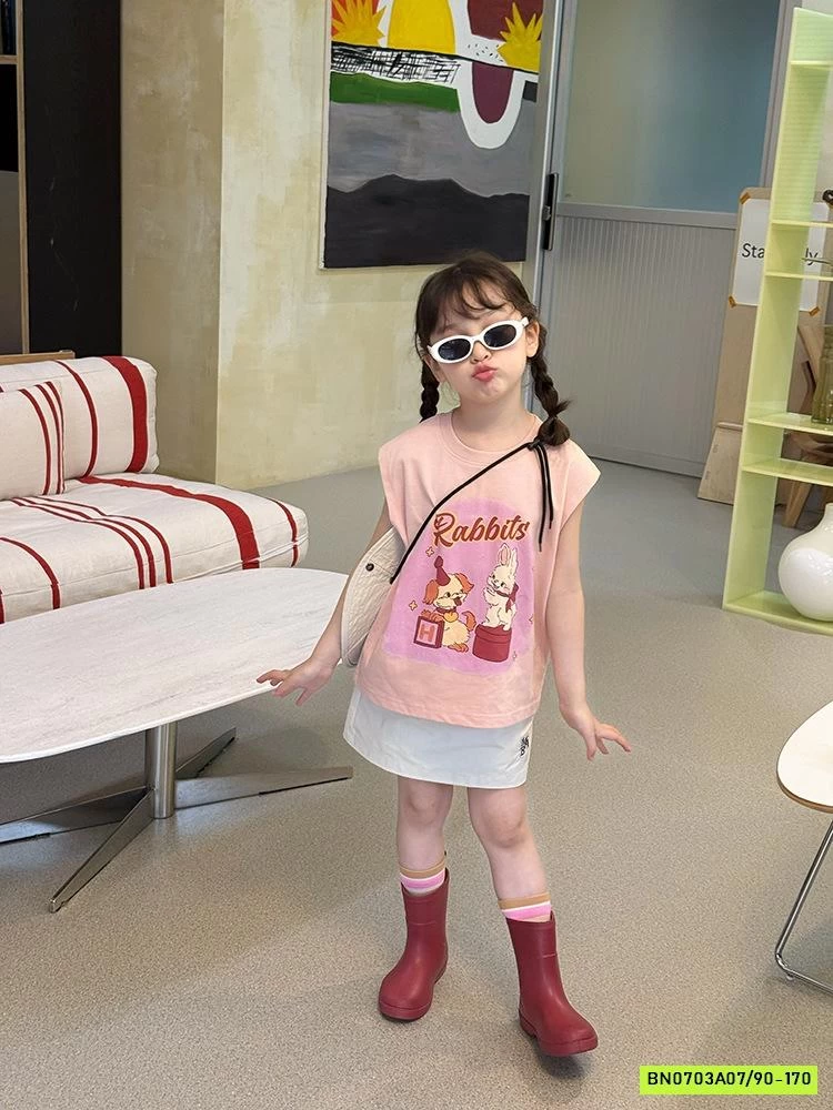 ÁO TAY HẾN HOẠT HÌNH 25D164 AMBB