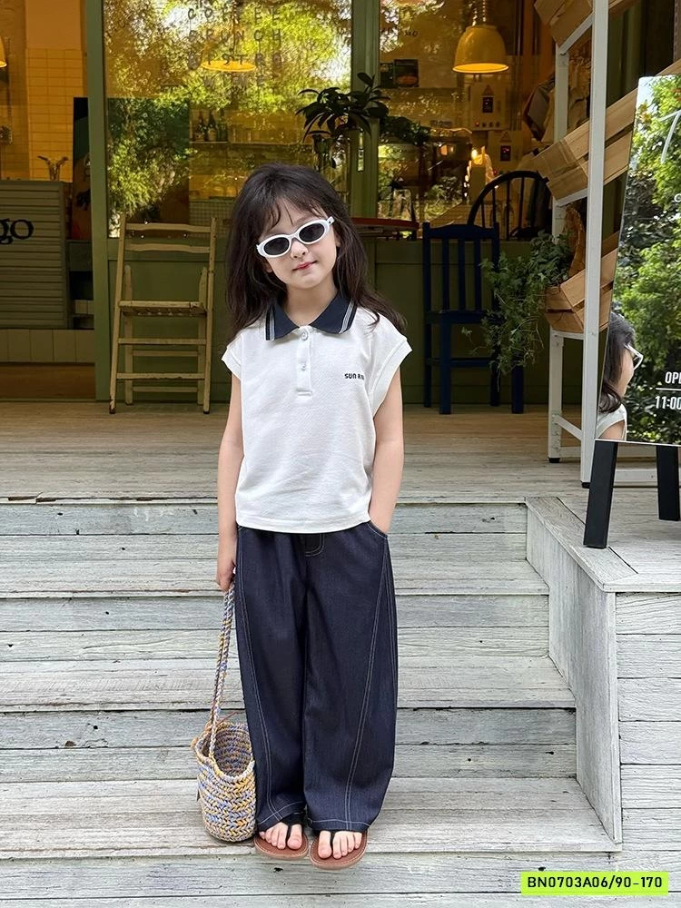 POLO TAY HẾN PHỐI CỔ 25C067 AMBB