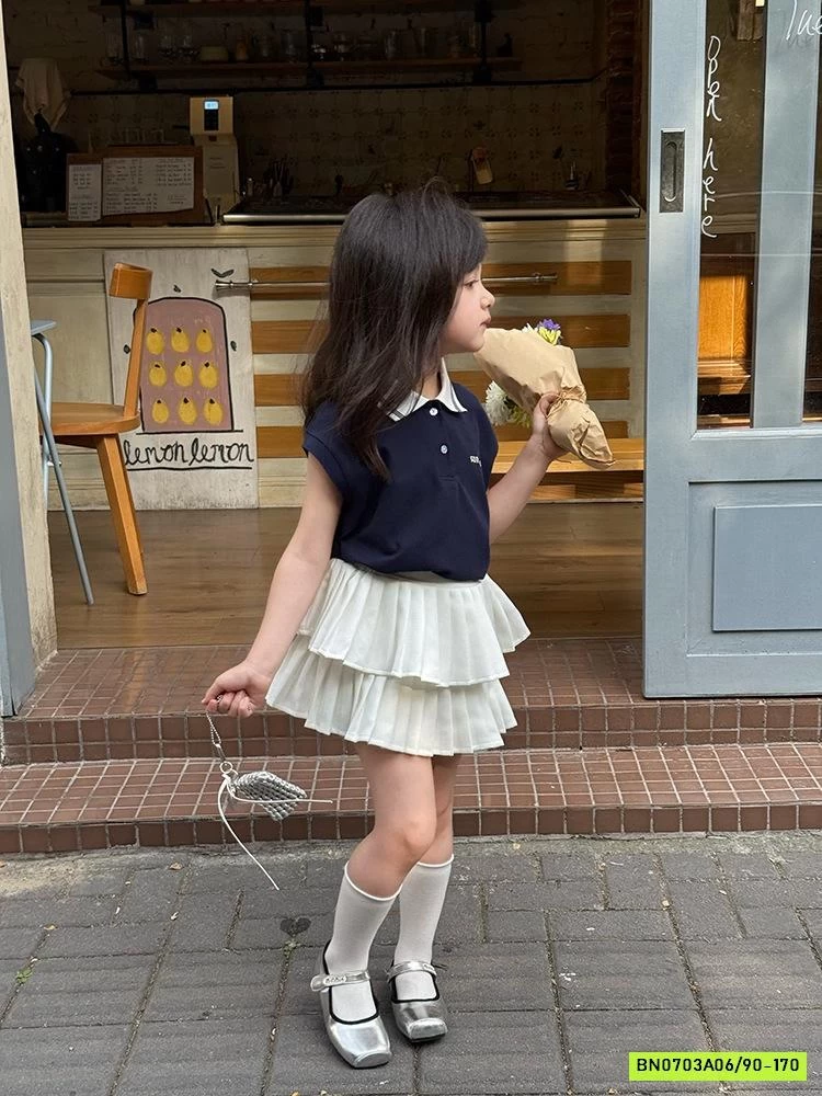 POLO TAY HẾN PHỐI CỔ 25C067 AMBB