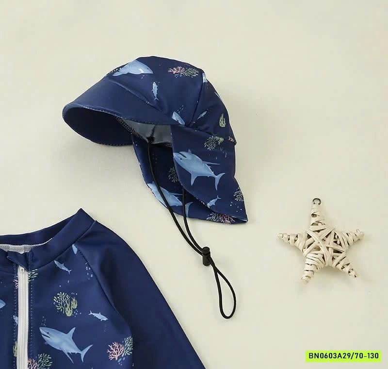 ĐỒ BƠI LIỀN THÂN KÈM MŨ CHO BÉ