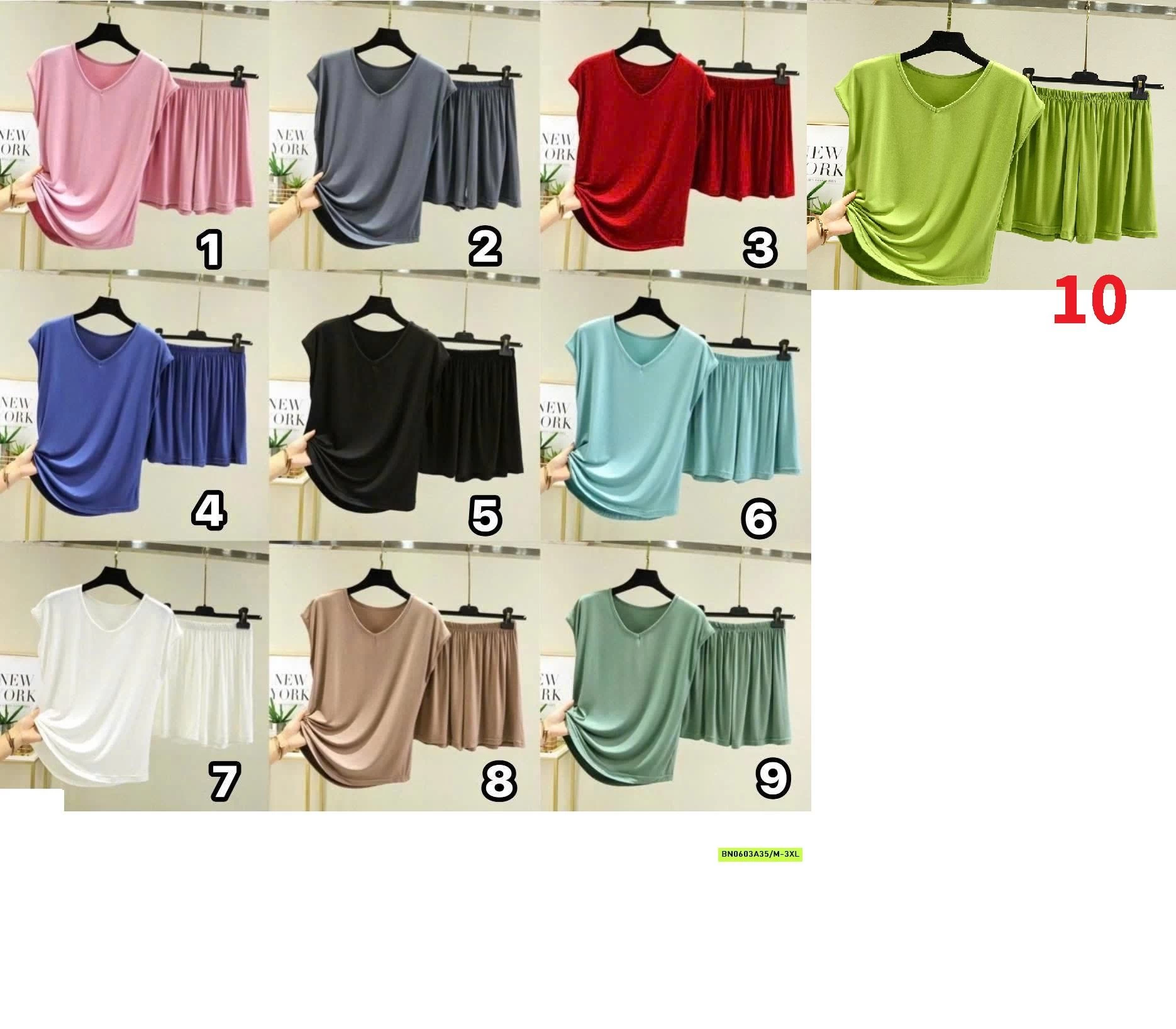 BỘ THUN LẠNH CỔ V