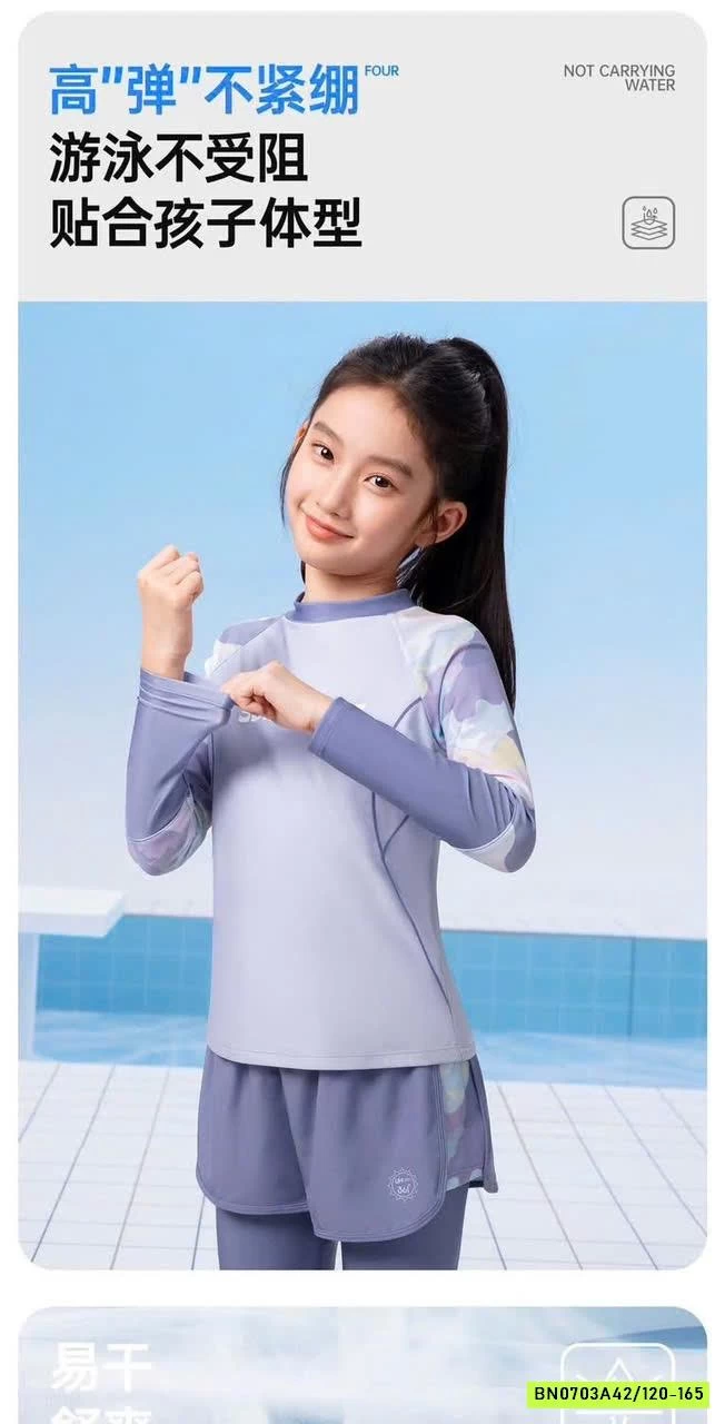 BỘ BƠI DÀI TAY BÉ GÁI 361