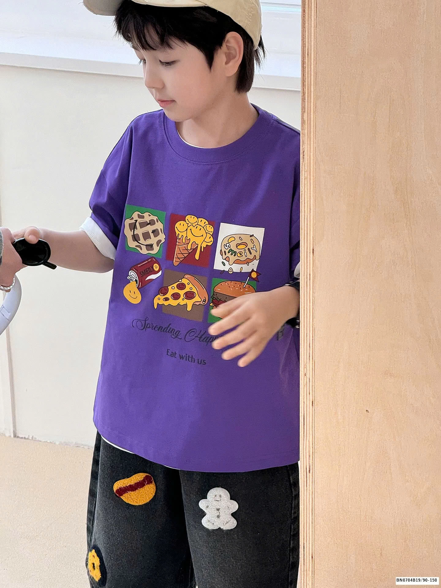 SÉT ÁO THUN MIX QUẦN JEAN ĐỒ ĂN NHANH  AOAOKID