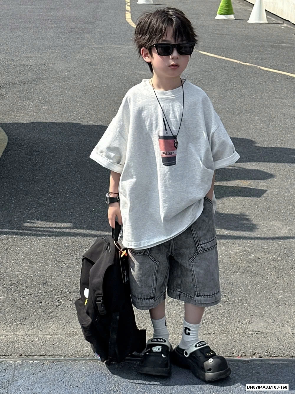 ÁO THUN IN CỐC CF MIX SHORT JEANS