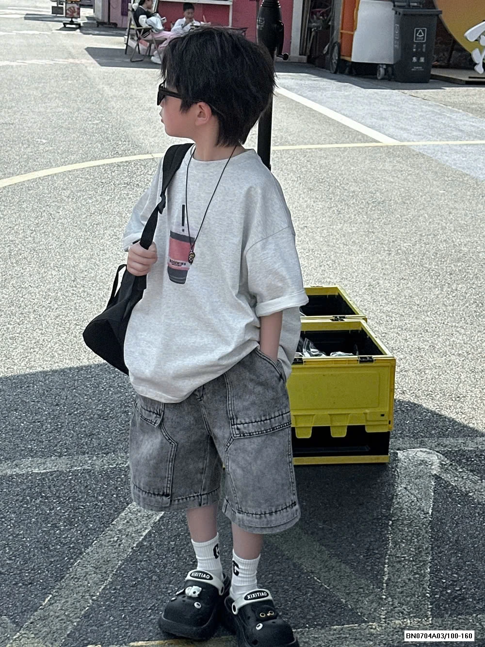 ÁO THUN IN CỐC CF MIX SHORT JEANS