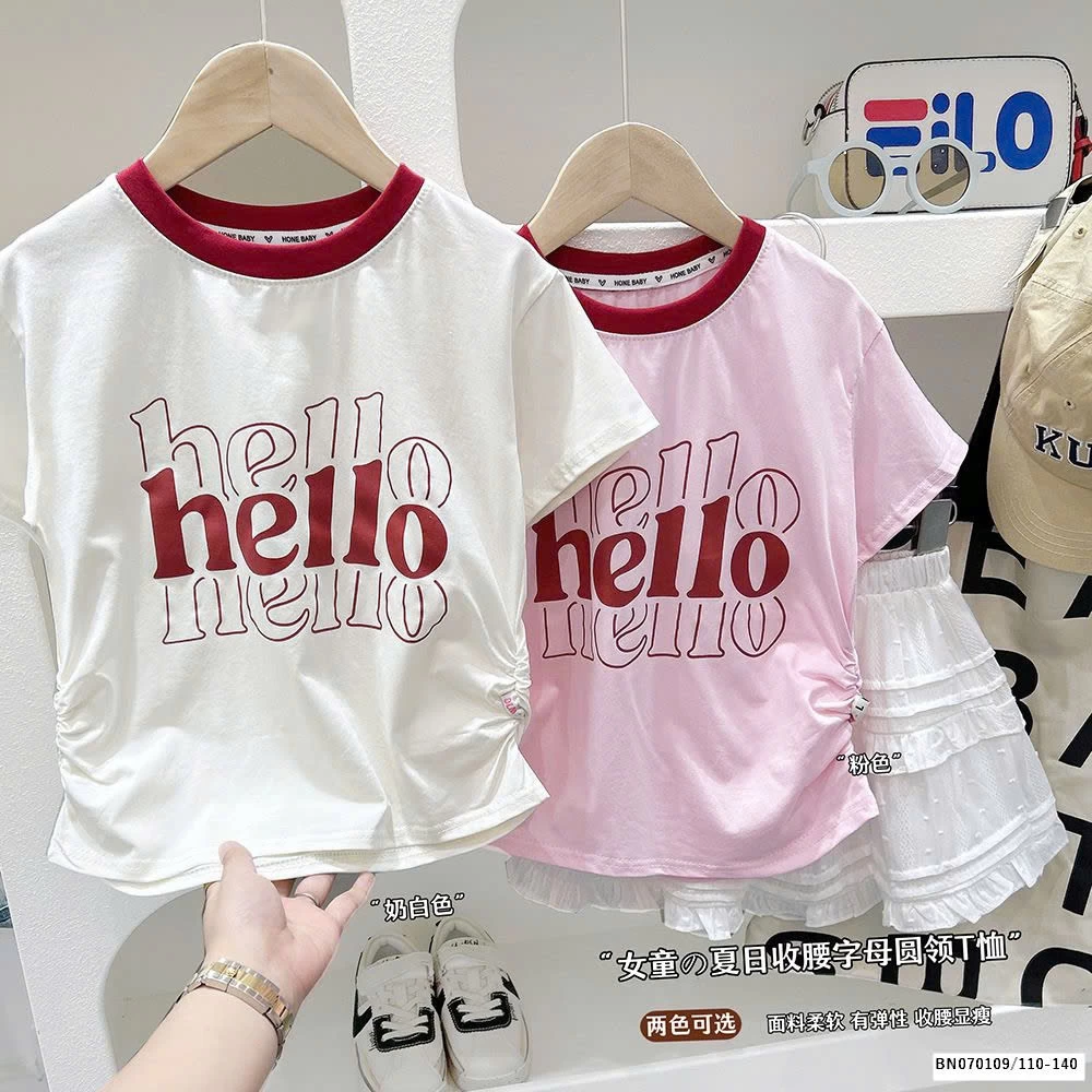 ÁO PHÔNG HELLO RÚT EO BÉ GÁI KACADY