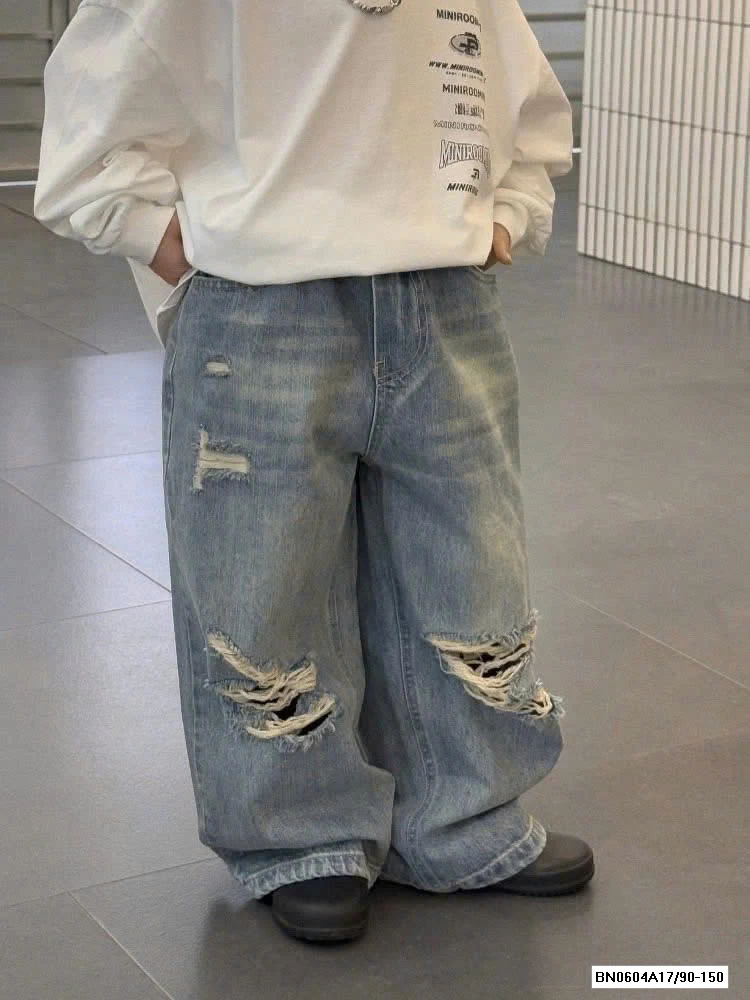 JEANS SUÔNG RÁCH GỐI