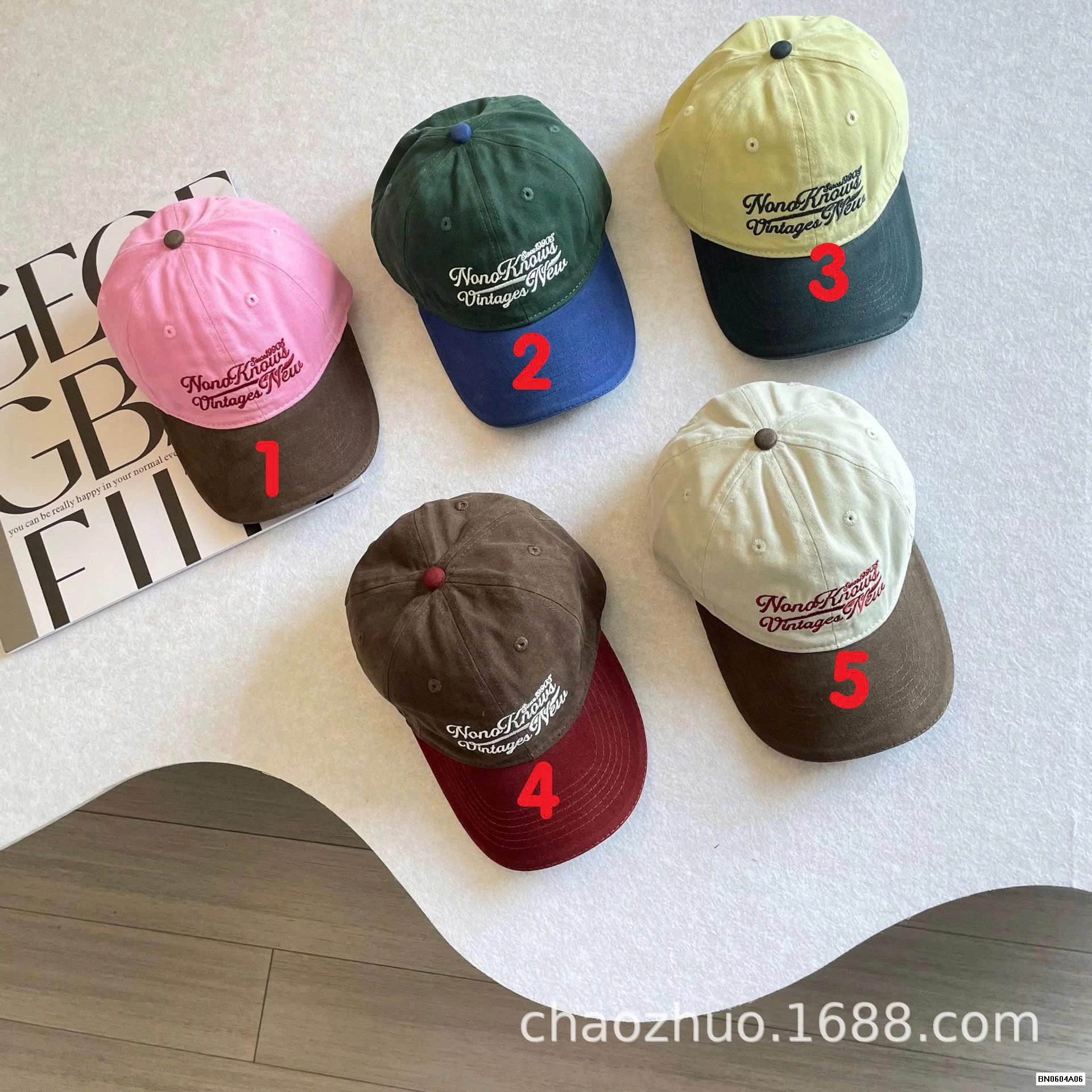 MŨ KẾT PHỐI MÀU THÊU CHỮ