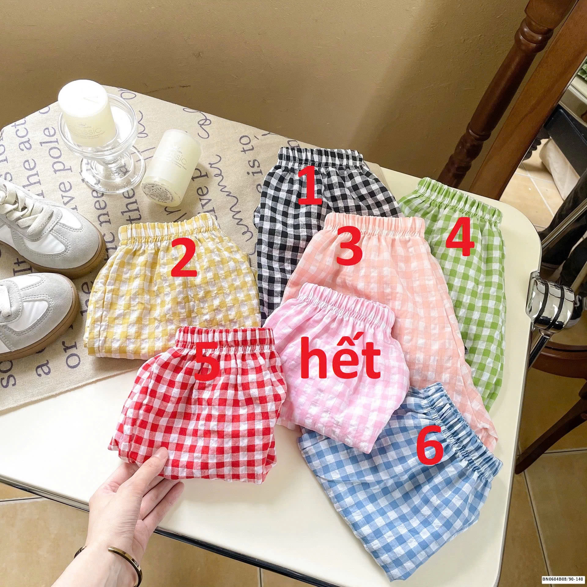 QUẦN SHORT THÔ CARO MẶC HÈ