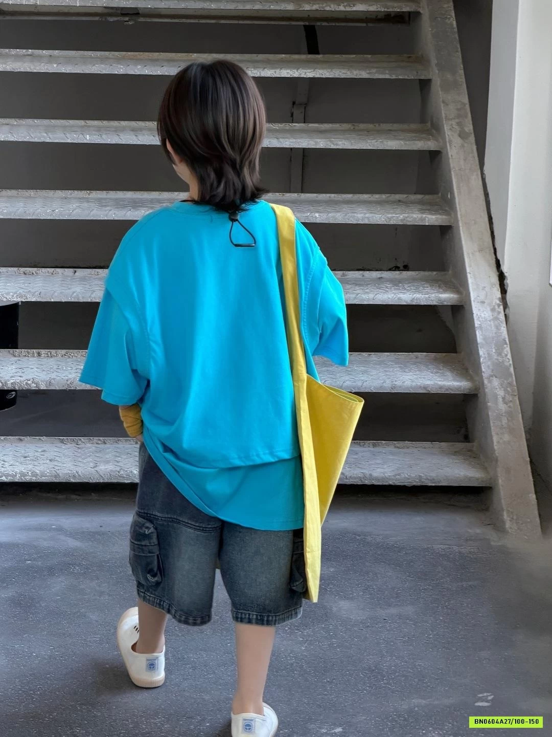 ÁO THUN XANH MIX SHORT JEANS TÚI HỘP