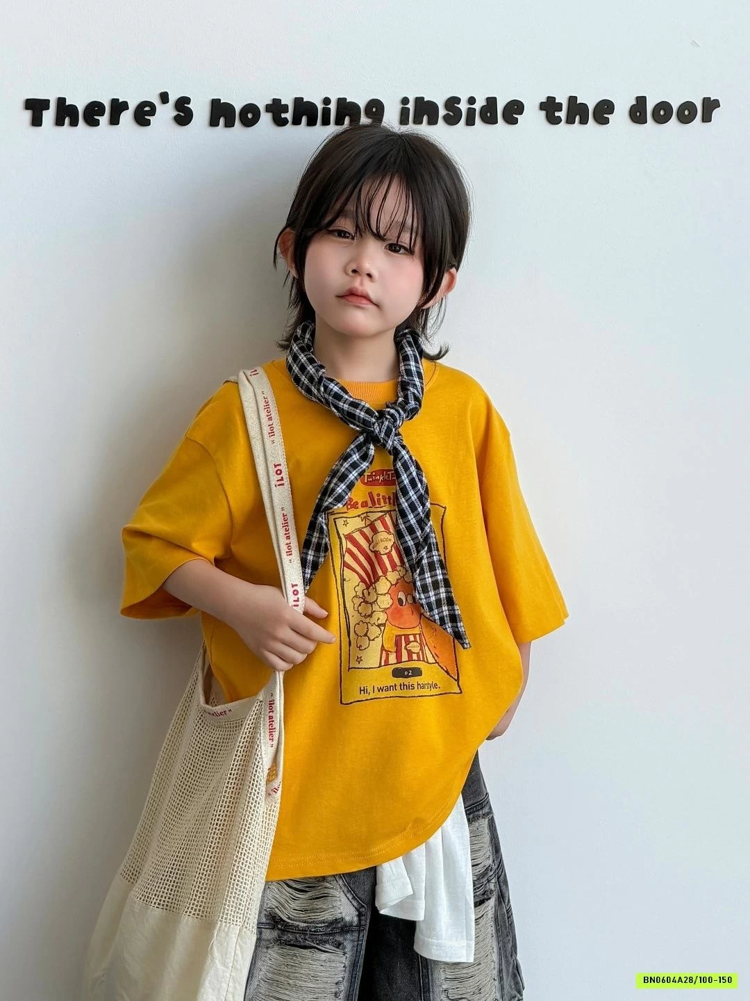 ÁO CAM MIX SHORT JEANS RÁCH