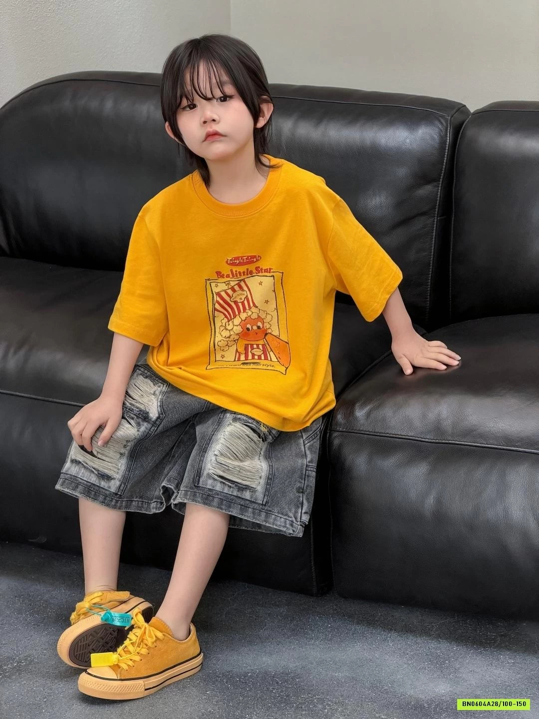 ÁO CAM MIX SHORT JEANS RÁCH