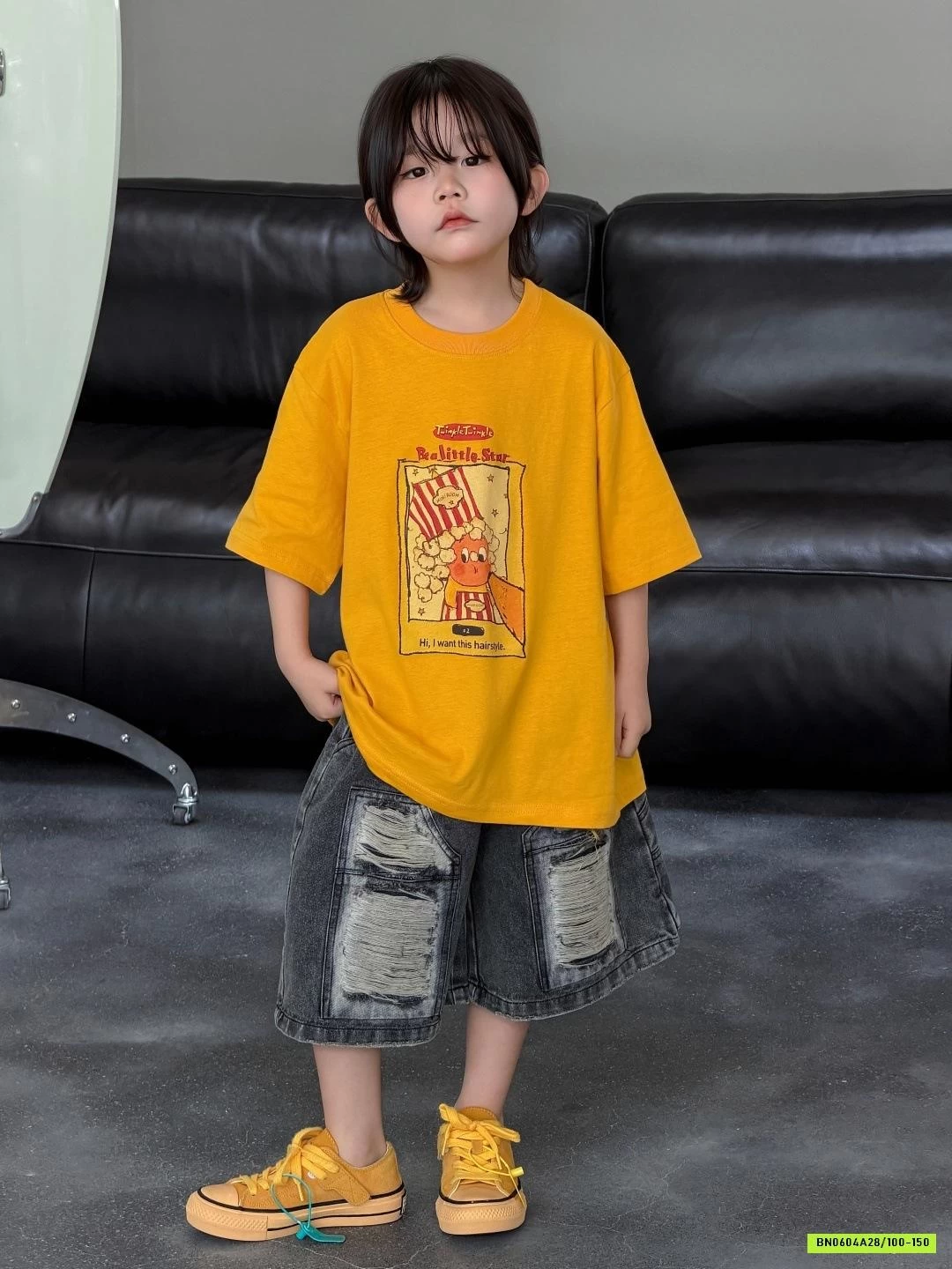 ÁO CAM MIX SHORT JEANS RÁCH