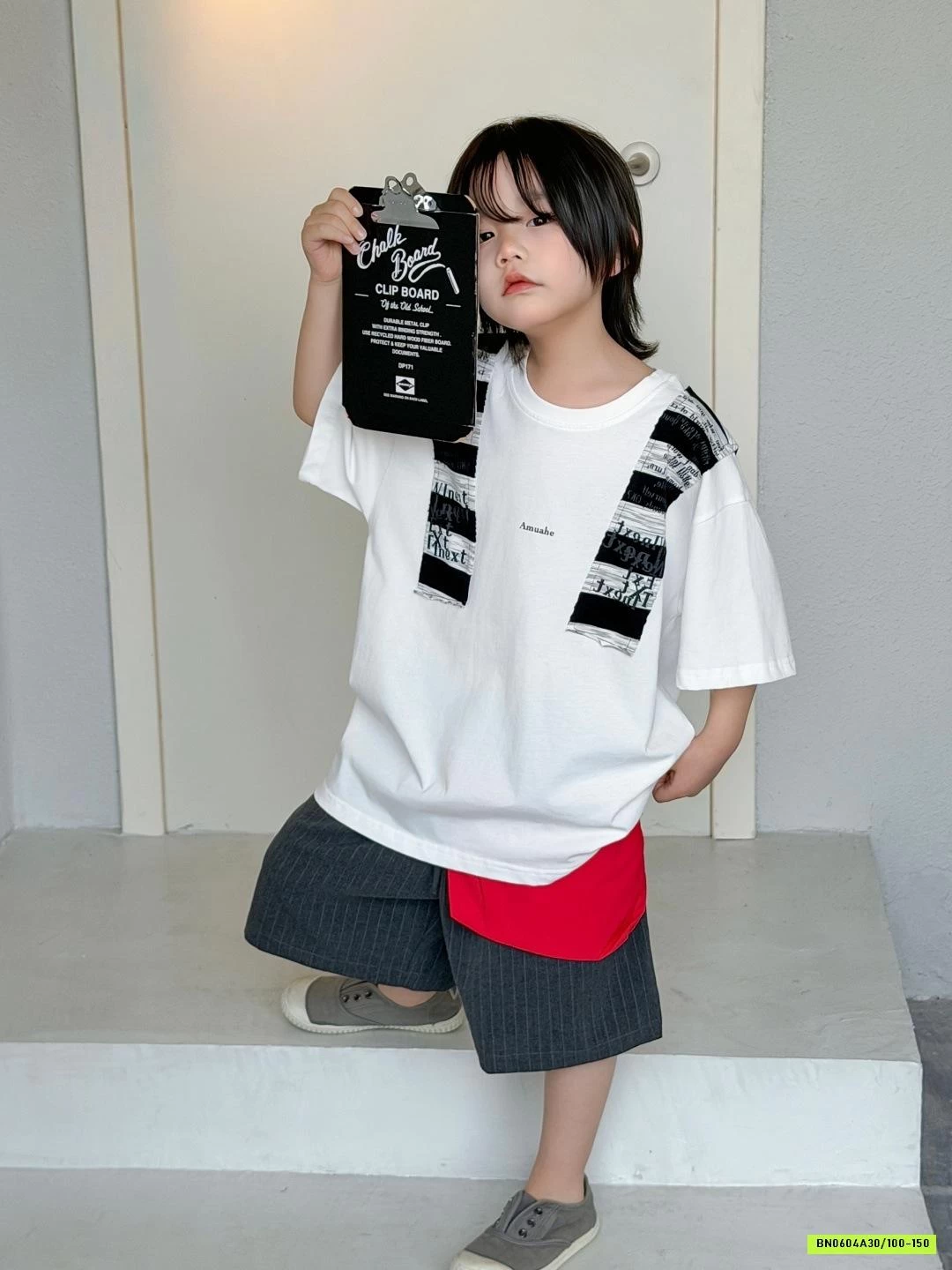 ÁO THUN GIẢ KHĂN CHOÀNG MIX SHORT ÂU