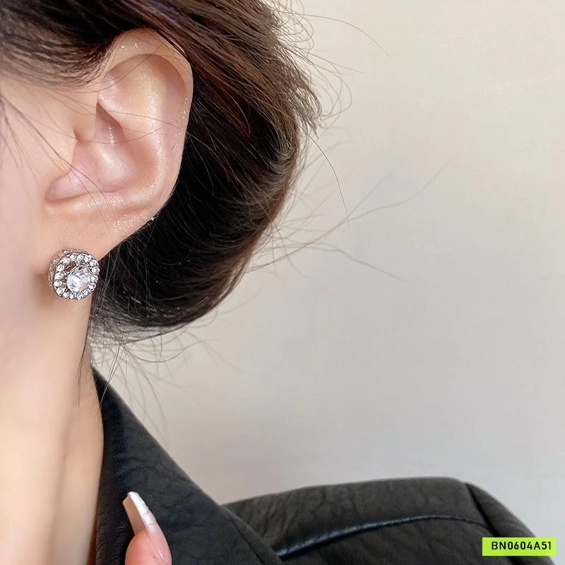 HOA TAI MẠ BẠC GẮN ĐÁ