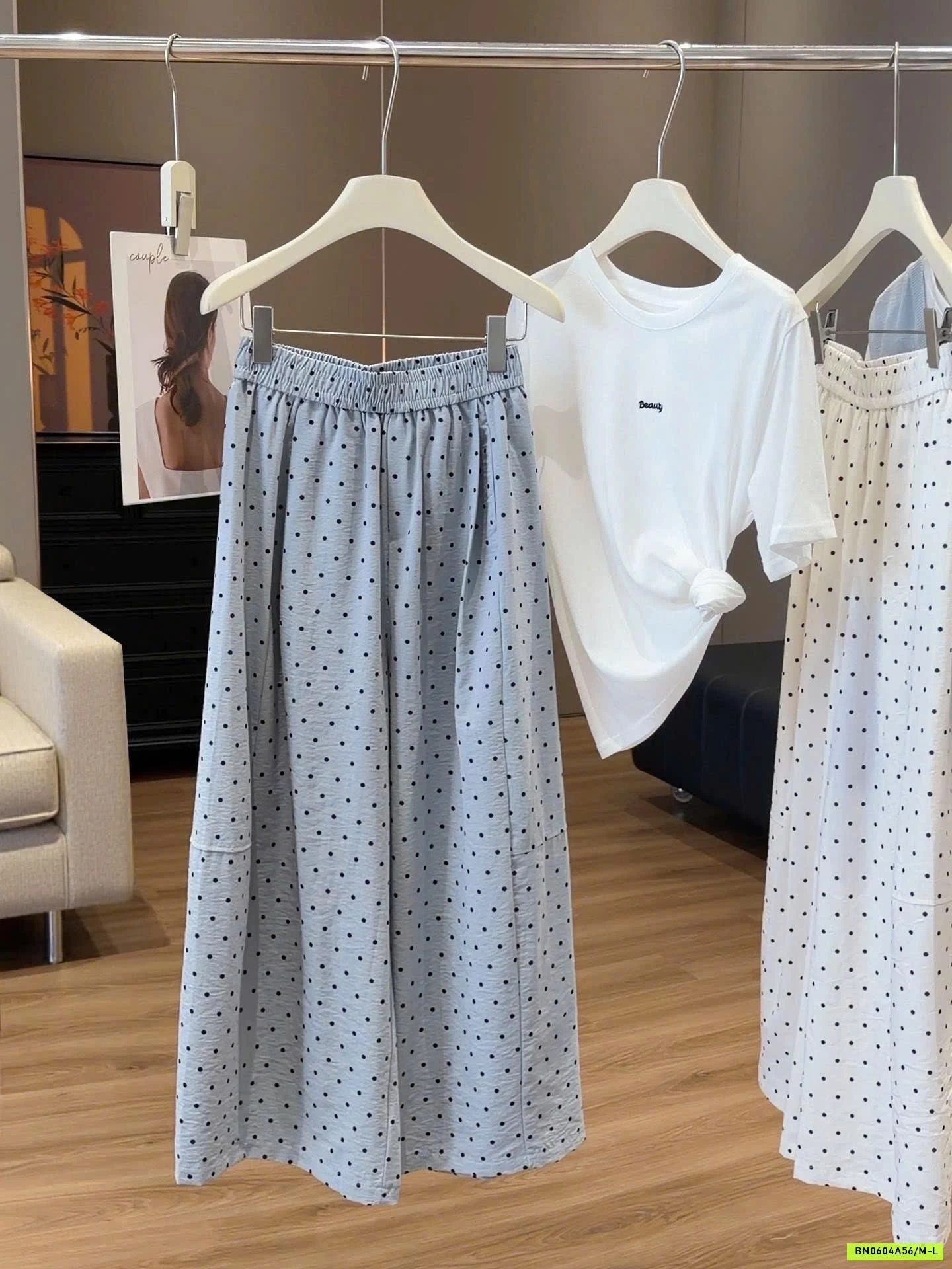 QUẦN ỐNG RỘNG CHẤM BI ANNA